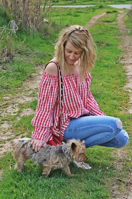 Camisa Roja Cuadro Vichy