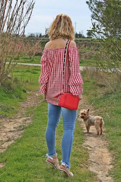 Camisa Roja Cuadro Vichy