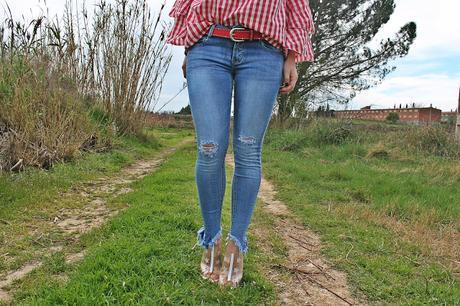 Camisa Roja Cuadro Vichy