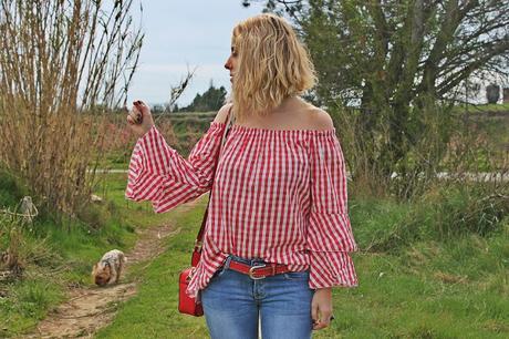 Camisa Roja Cuadro Vichy