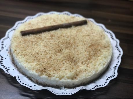 Tarta de arroz con leche