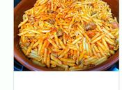 Macarrones higadillos pollo