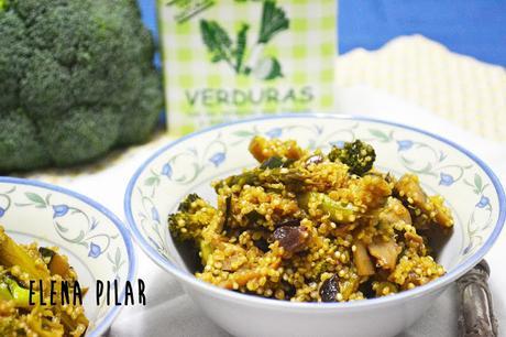 Quinoa con verduras y pasas Quinoa con verduras y pasas