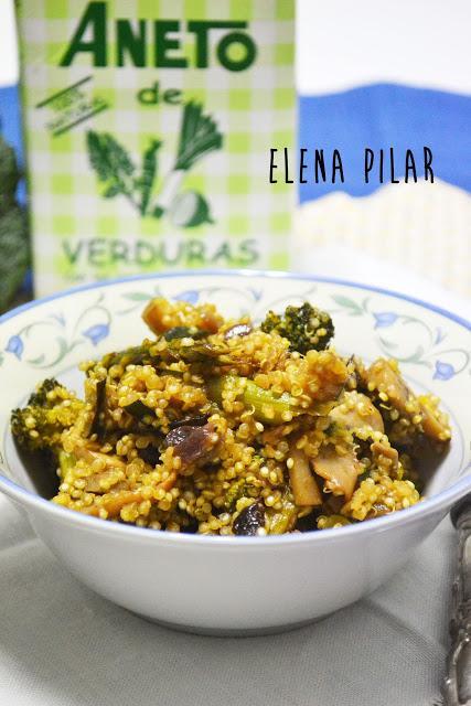 Quinoa con verduras y pasas
