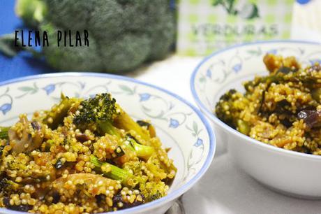 Quinoa con verduras y pasas