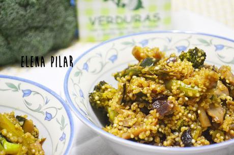 Quinoa con verduras y pasas Quinoa con verduras y pasas