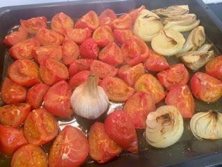 SOPA DE QUINOA Y VERDURAS ASADAS