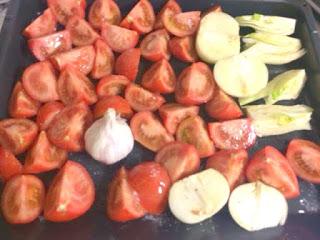 SOPA DE QUINOA Y VERDURAS ASADAS