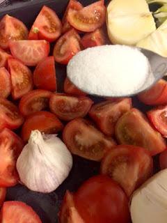 SOPA DE QUINOA Y VERDURAS ASADAS