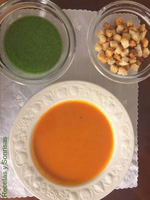 SOPA DE QUINOA Y VERDURAS ASADAS