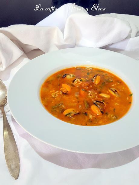 Arroz caldoso de mejillones