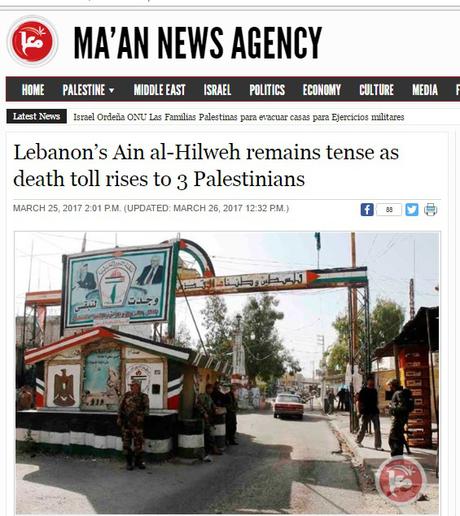 Tres palestinos son asesinados … en Líbano.