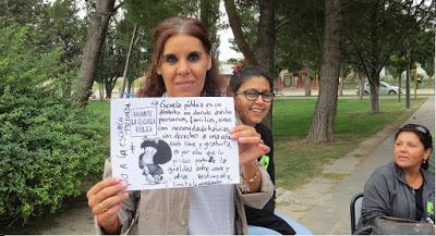 Piedra del Aguila: en la Plaza defendiendo las Escuelas Públicas.