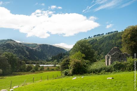 Camino al Upper Lake Glandalough Condado Wicklow Irlanda