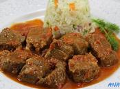 Ternera guisada pimentón olla