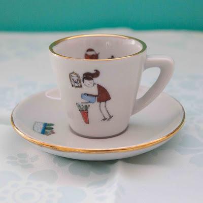 Tazas y juego de café de Manitas de Plata