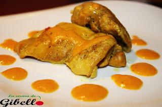 Contramuslos de pollo al pinchito amarillo