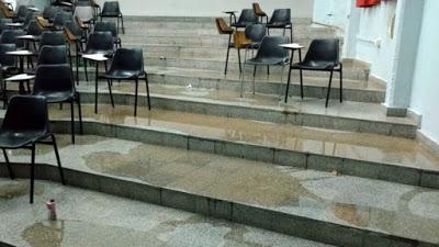 La lluvia inundó algunas aulas de la UNCo y no hay clases