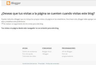 Como quitar el seguimiento de tus visitas en tu propio blog de Blogger