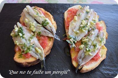 Tosta de Boquerones en Vinagre