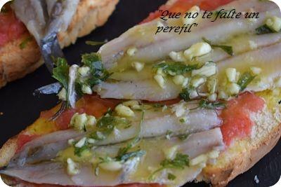 Tosta de Boquerones en Vinagre