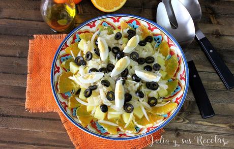 Remojón andaluz o ensalada de bacalao y naranja