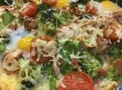 Quiche brocoli atún ligero sano