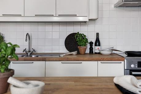 planta piso en C piso pequeño diáfano interiores espacios pequeños diseño interiores decoración pisos pequeños decoración minipisos decoración escandinava cocina moderna cocina abierta blog decoración nórdica 