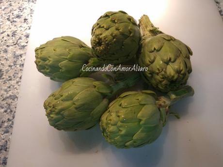 Alcachofas Estofadas con Jamón