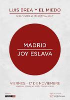 Concierto de Luis Brea y El Miedo en Joy Eslava