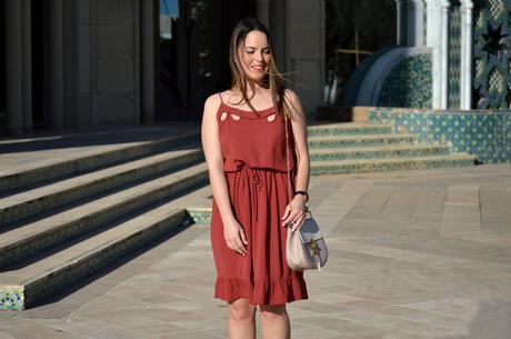 Outfit | Brick red dress