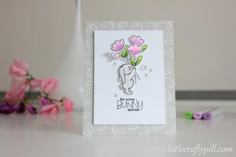 Bunny with flower bouquet