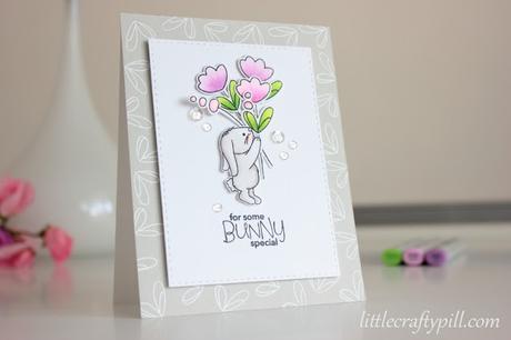 Bunny with flower bouquet