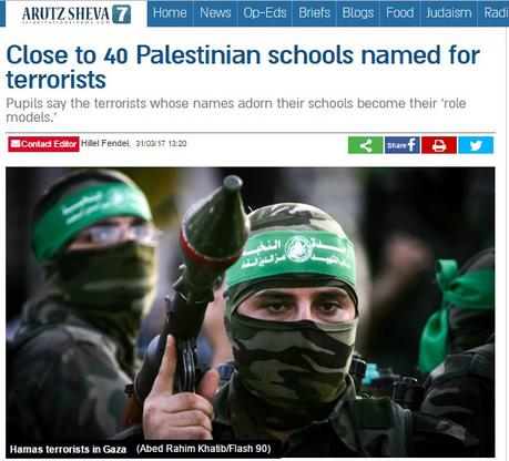Una sociedad enferma: decenas de escuelas palestinas tienen nombre de terroristas.