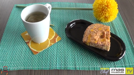 MASMUSCULO CHEF: BIZCOCHO DE NARANJA RELLENO DE MERMELADA FIT