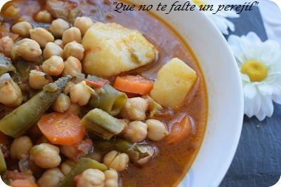 Potaje de Garbanzos con Habas