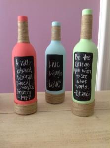 ideas para decorar botellas de vidrio