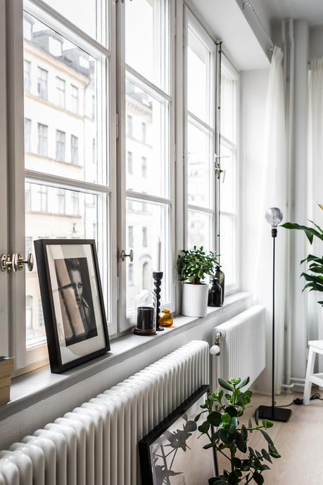 piso en antigua fábrica diseño loft decoración nórdica decoración loft decoración interiores suecos decoración gris madera plantas blog decoración escandinava Apartamento tipo loft con grandes ventanales 