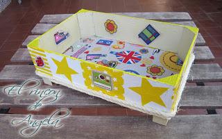 Reciclar caja de fresas con decoupage, usando servilletas decoradas, tela y pintura chalk. Caja de frutas