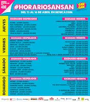 Horarios Sansan Festival 2017