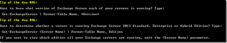 TIP 1 – Qué versión y edición de Exchange tiene instalada el servidor?