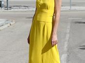 vestido amarillo bandeau