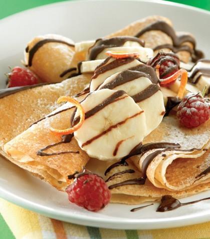 RECETA - CREPES DE PLÁTANO CON SALSA DE CHOCOLATE
