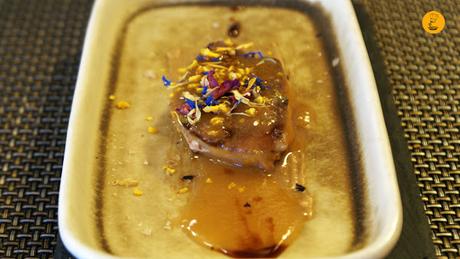 Escalopín de foie con pera en Goceco Gastrobar Fuenlabrada