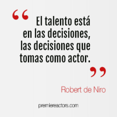 Consejos para actores - Robert de Niro