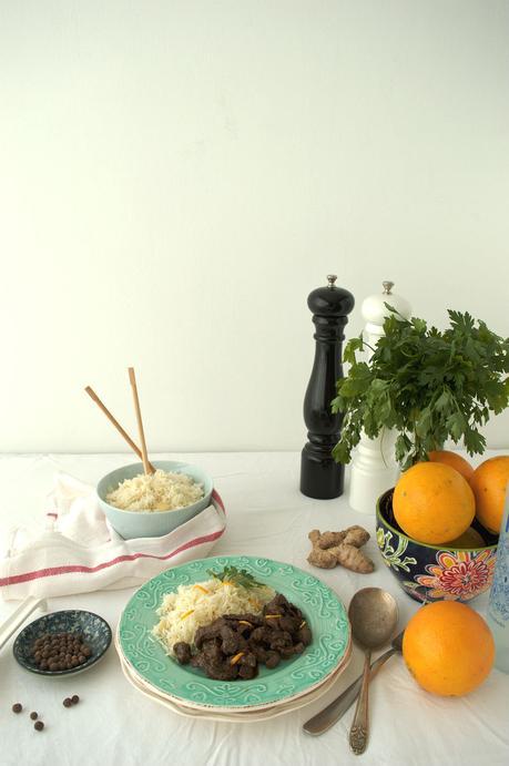 Ternera al aroma de naranja con arroz, con el toque de Karlos Arguiñano Ternera al aroma de naranja con arroz, con el toque de Karlos Arguiñano