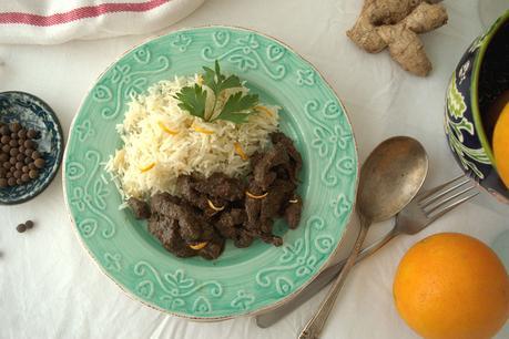 Ternera al aroma de naranja con arroz, con el toque de Karlos Arguiñano Ternera al aroma de naranja con arroz, con el toque de Karlos Arguiñano