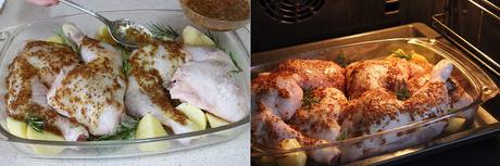 RECETA -  Pollo al horno con miel y mostaza antigua