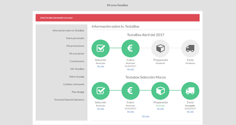 Testabox Abril especial Nestle, Diadermine y Martora