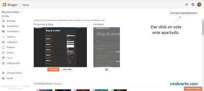 Descargar plantilla de blogger